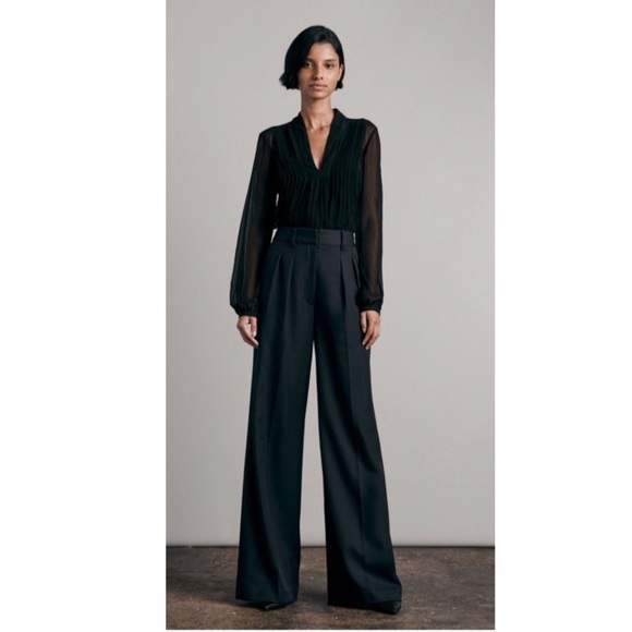 Rag & Bone Shelly Wide Leg Twill Pants.